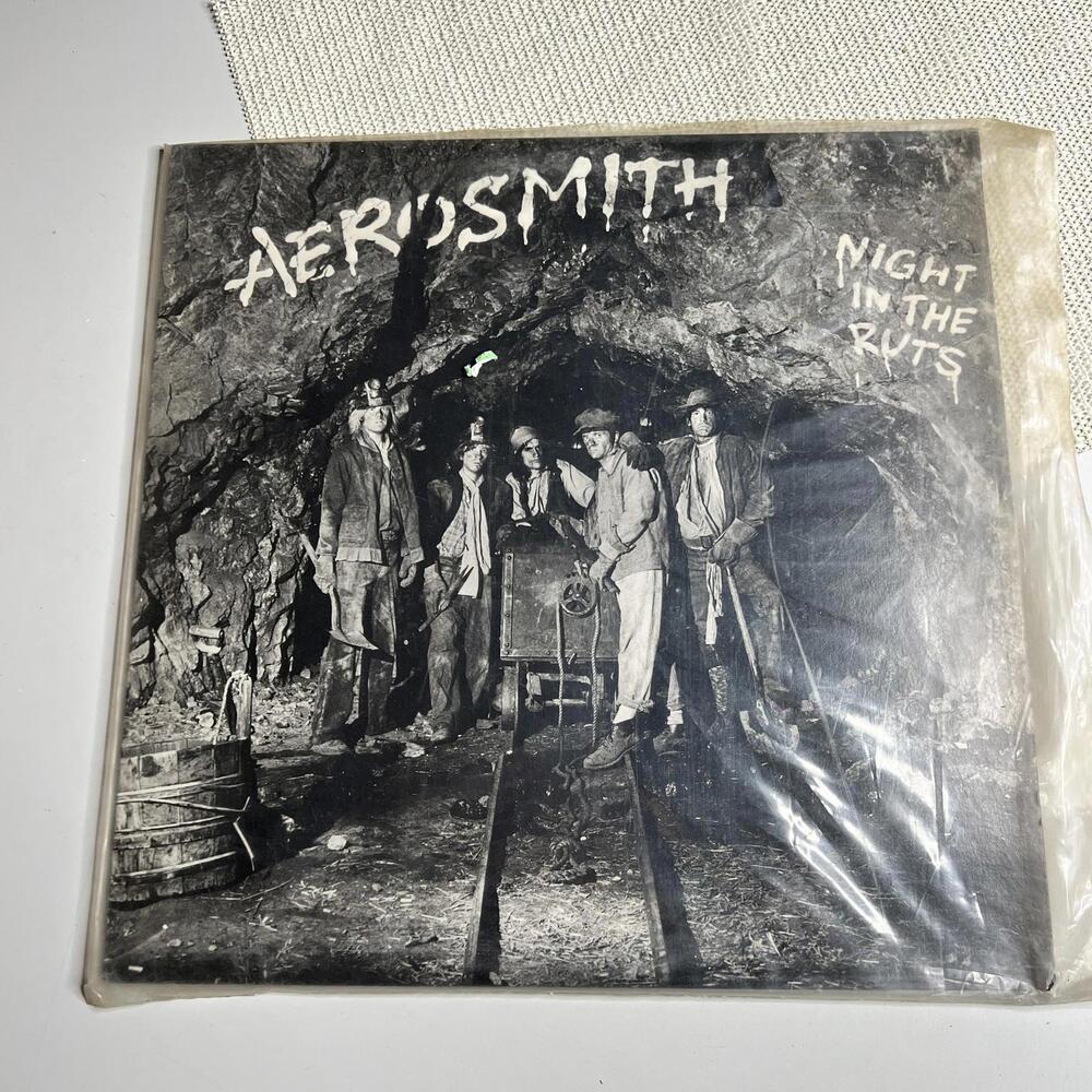 Vintage Aerosmith Night In The Ruts 12" Black Vinyl LP 1979 Columbia Rock Album